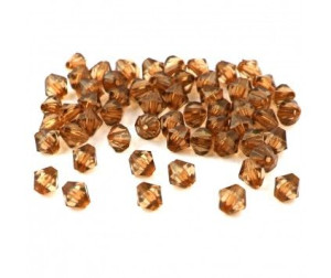 Koraliki Szlifowane Diamenciki 6mm 30szt Brązowe