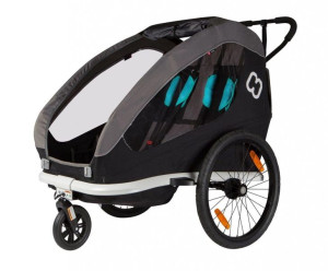 Przyczepka rowerowa TRAVELLER TWIN czarno-szara