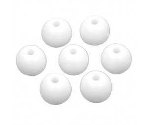 Koraliki Kule Kulki Akrylowe 10mm 10 szt Białe
