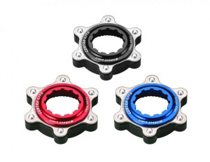 Adapter Centerlock do tarcz na 6 śrub do kół z osią 15/20 mm, czarny