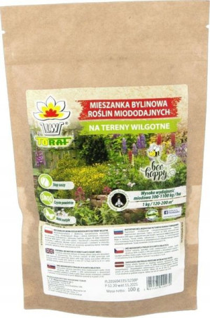 Toraf Mieszanka Bylinowa Roślin Miododajnych Na Tereny Wilgotne 100g