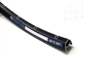 Obręcz AUTHOR RADON PRO 27.5", disc, 32 otwory, czarna