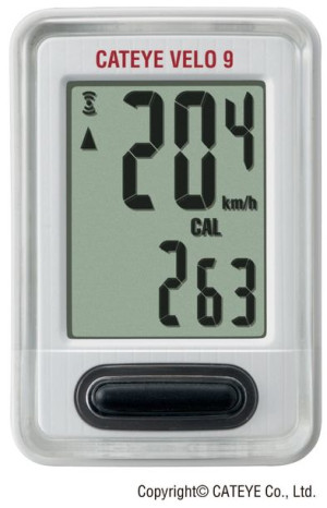 Licznik rowerowy Cateye VELO 9 CC-VL820 biały 2021