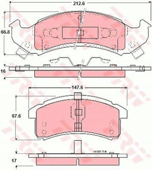 Trw Klocki Hamulcowe Oldsmobile Ninety-eight