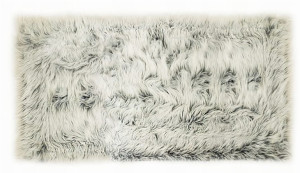 Dywan Gęsty Futerko 60x120 OMBRE Jasny Szary