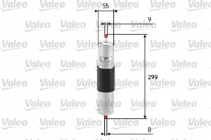 VALEO 587014 Filtr paliwa