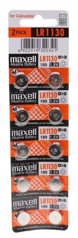 10x BATERIA Baterie Maxell LR54 L1131 AG10 10szt