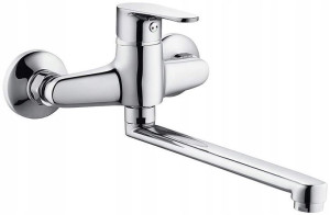 Bateria umywalkowa ścienna Deante CHABER chrom