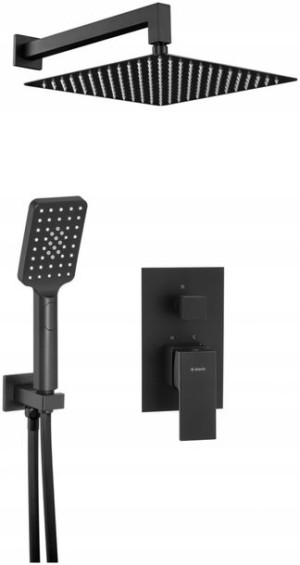 Komplet podtynkowy natryskowy Deante ANEMON czarny
