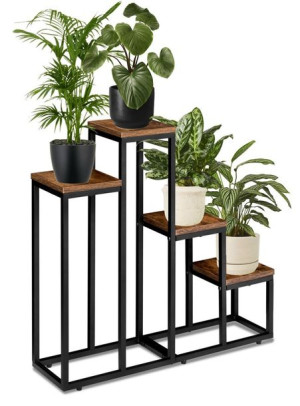 Kwietnik Loftowy Półka Na 4 Kwiatki Stojak 67cm