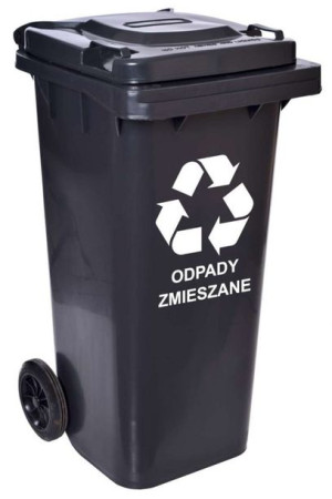 Kosz Na Śmieci Kubeł Do Segregacji Odpadów 120l