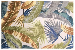 Dywan Jungle Sizal Modny Liście Kolorowy 60x110 cm