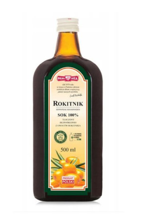 Sok z rokitnika tłoczony NFC 500 ml Polska Róża