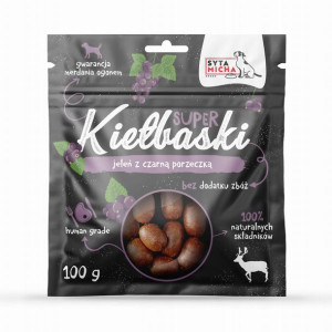 Syta Micha Super KIEŁBASKI dla PSA 95% JELEŃ 100g