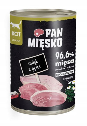 Karma dla kota INDYK z GĘSIĄ 400g WITAMINY OMEGA3