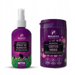 Holista Natural Zestaw Kleszcze Spray Czystek 100g