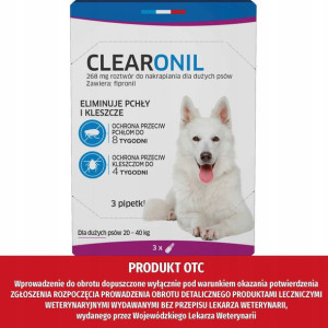 CLEARONIL Krople na pchły i kleszcze psów 20-40 kg