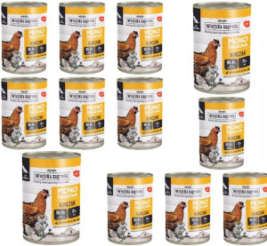 Wiejska Zagroda MONOPROTEINOWA psa KURCZAK 12x400g