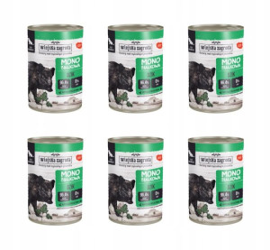 Wiejska Zagroda MONOPROTEINOWA dla psa DZIK 6x400g