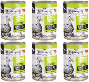 Wiejska Zagroda MONOPROTEINOWA psa KACZKA 6x400g