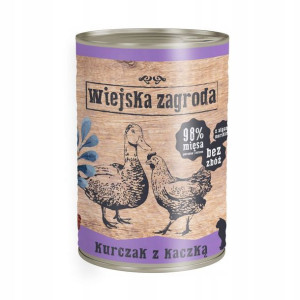 Karma dla kota Wiejska Zagroda kurczak kaczka 400g