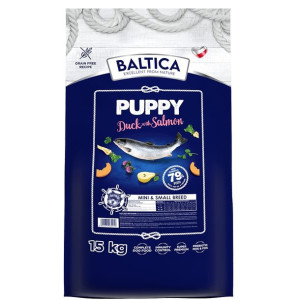BALTICA z kaczką łososiem szczeniąt ras psów 15kg