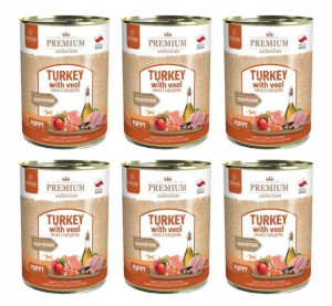 POKUSA Premium mokra karma Indyk Cielęcina 6x800g