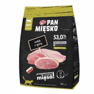 Pan Mięsko Karma sucha dla kota Indyk z Gęsią 400g