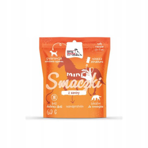 Naturalne bezzbożowe smaczki MINI psa z KONINĄ 60g