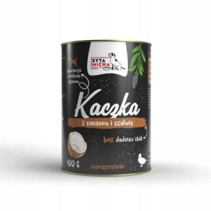 SYTA MICHA Karma Bez Zbóż dla psa Kaczką MSM 400g