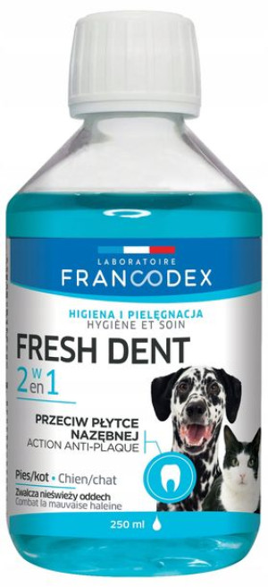FRANCODEX Płyn odświeżający za oddech zęby psa 250
