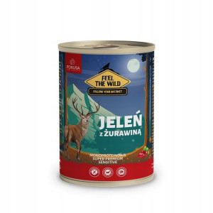 Pokusa karma psa MONOBIAŁKOWA Jeleń Żurawina 400g