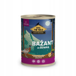 Pokusa Karma psa MONOBIAŁKOWA Bażant Śliwka - 400g