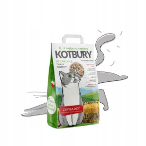 KOTBURY Zbożowy żwirek kota zbrylający 2,5kg / 4l