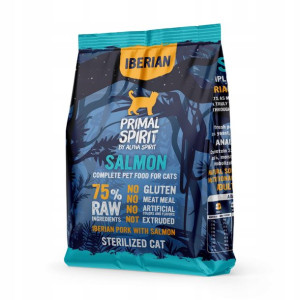 PRIMAL SPIRIT 75% Iberian ŁOSOŚ ryba dla kota 1kg