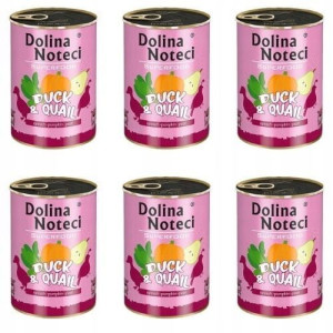 DOLINA NOTECI Kaczka Przepiórka 6x400g ZESTAW psa