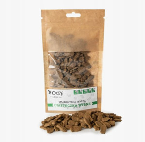 ROGY Ciasteczka z RYBY - Okoń Śledź dla kota - 70g