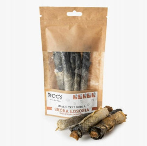 ROGY Skóra Łososia nadziewana Dorszem dla psa 70g