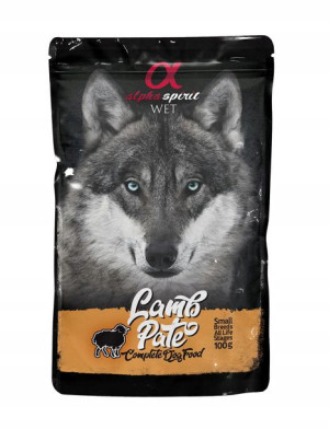 Alpha Spirit Saszetka JAGNIĘCINA psa 100g PASZTET