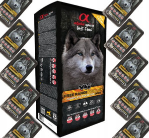 ALPHA SPIRIT Poultry półmiękka 9kg Gratis 10 tacek