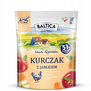 Bezzbożowa karma dużego psa Kurczak Jabłko 1kg M/L