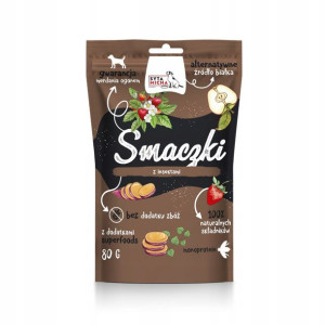 SYTA MICHA Smaczki psa z Insektami truskawkami 80g