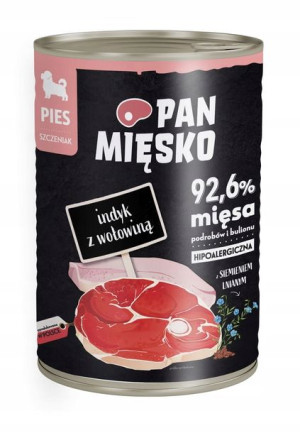 Pan Mięsko Indyk z Wołowiną dla szczeniąt 400g