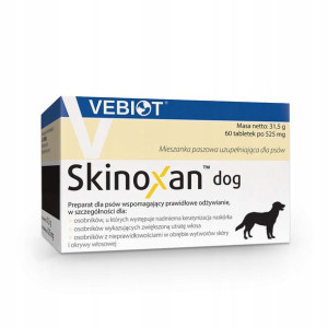 VEBIOT zdrowa skóra sierść psa Skinoxan Dog 60 tab
