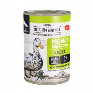 Wiejska Zagroda 96.4% BEZ ZBÓŻ dla psa KACZKA 400g