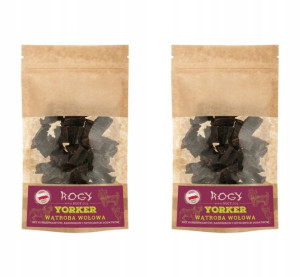 ROGY Naturalna suszona WĄTROBA WOŁOWA 2x 80g psa
