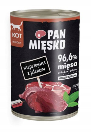 Pan Mięsko dla kota Wieprzowina z Jeleniem 400g