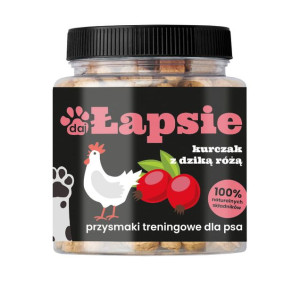 HAPPY SNACKY Treserki psa Kurczak Dzika Róża 300g