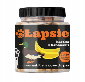 HAPPY SNACKY Trenerki psa Kaczka z Bananami 300g