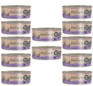 WIEJSKA ZAGRODA mokra kota Kurczak Kaczka 12x85g